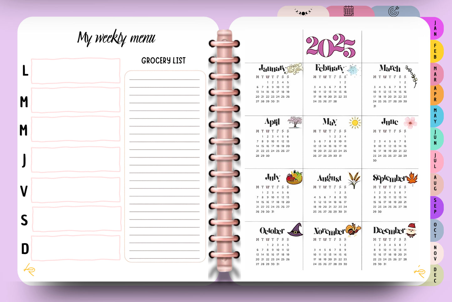 Digital Planner Lady Romi 2025 EN 🇬🇧